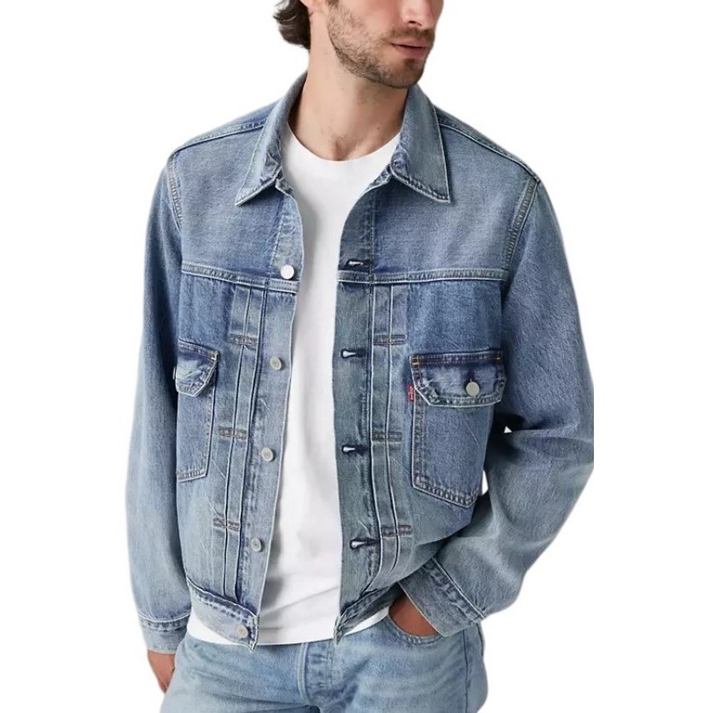 LEVIS TYPE 2 TRUCKER A76320014 ΜΠΟΥΦΑΝ ΑΝΔΡΙΚΟ BLUΕ DENIM