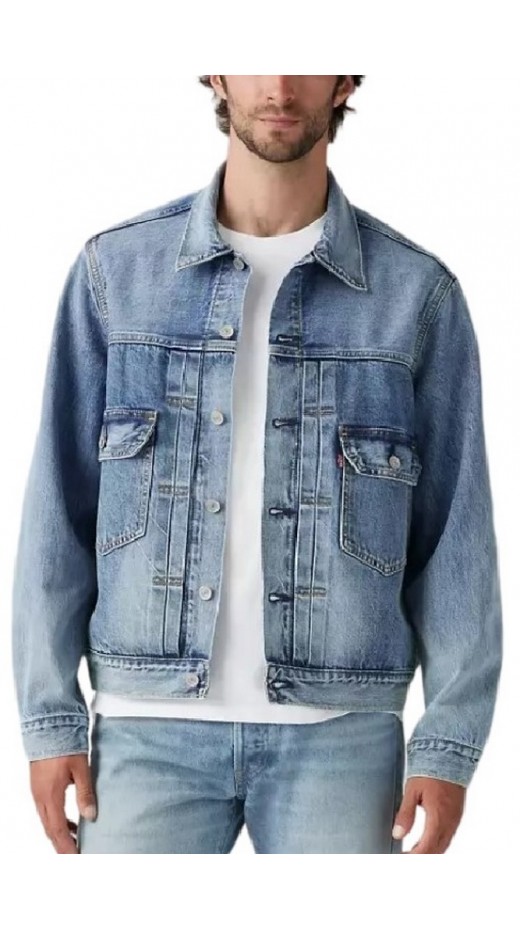 LEVIS TYPE 2 TRUCKER A76320014 ΜΠΟΥΦΑΝ ΑΝΔΡΙΚΟ BLUΕ DENIM