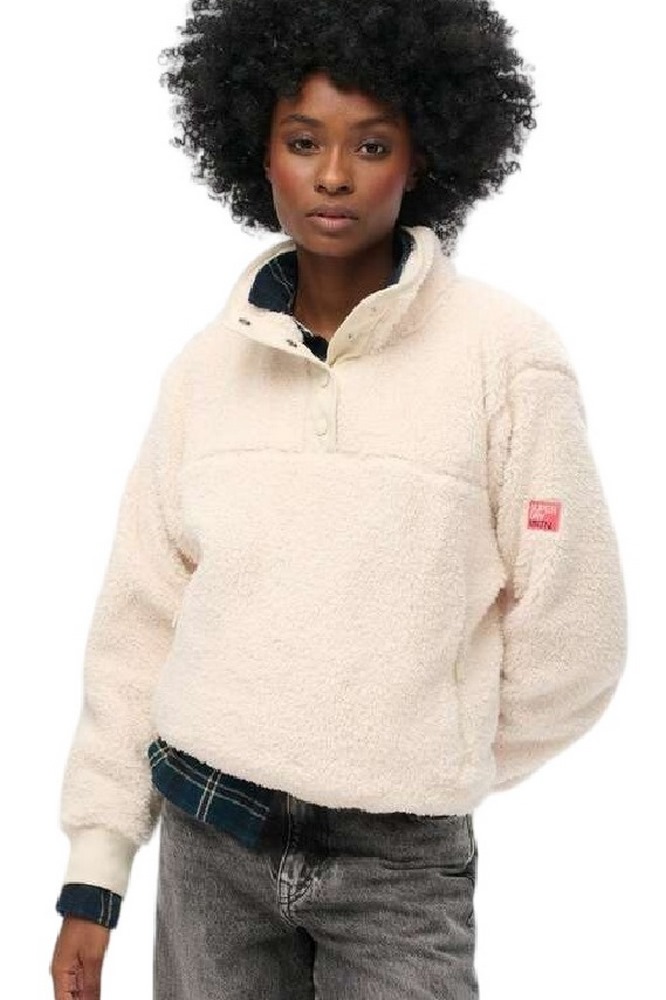 SUPERDRY D2 OVIN SUPER SOFT HENLEY ΜΠΛΟΥΖΑ ΓΥΝΑΙΚΕΙΑ OFF WHITE