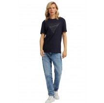 GUESS SHINY GEL TRIANGLE T-SHIRT ΜΠΛΟΥΖΑ ΑΝΔΡΙΚΗ NAVY