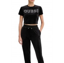 GUESS COUTURE CROP T-SHIRT ΜΠΛΟΥΖΑ ΓΥΝΑΙΚΕΙΑ BLACK