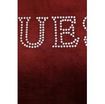 GUESS COUTURE CROP T-SHIRT ΜΠΛΟΥΖΑ ΓΥΝΑΙΚΕΙΑ BURGUNDY