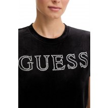 GUESS COUTURE CROP T-SHIRT ΜΠΛΟΥΖΑ ΓΥΝΑΙΚΕΙΑ BLACK
