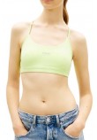 TOMMY JEANS SP CRP SILVER SCRIPT BRA ΤΟΠ ΓΥΝΑΙΚΕΙΟ LIME