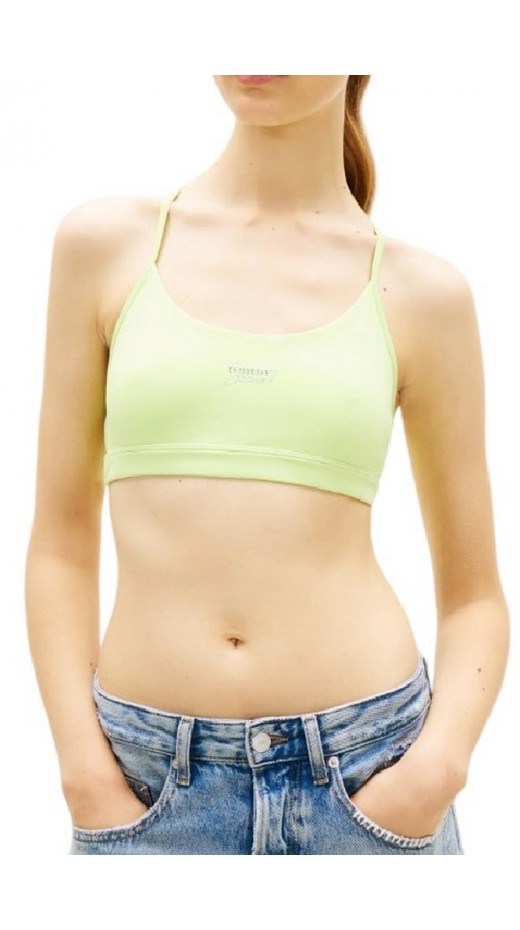 TOMMY JEANS SP CRP SILVER SCRIPT BRA ΤΟΠ ΓΥΝΑΙΚΕΙΟ LIME