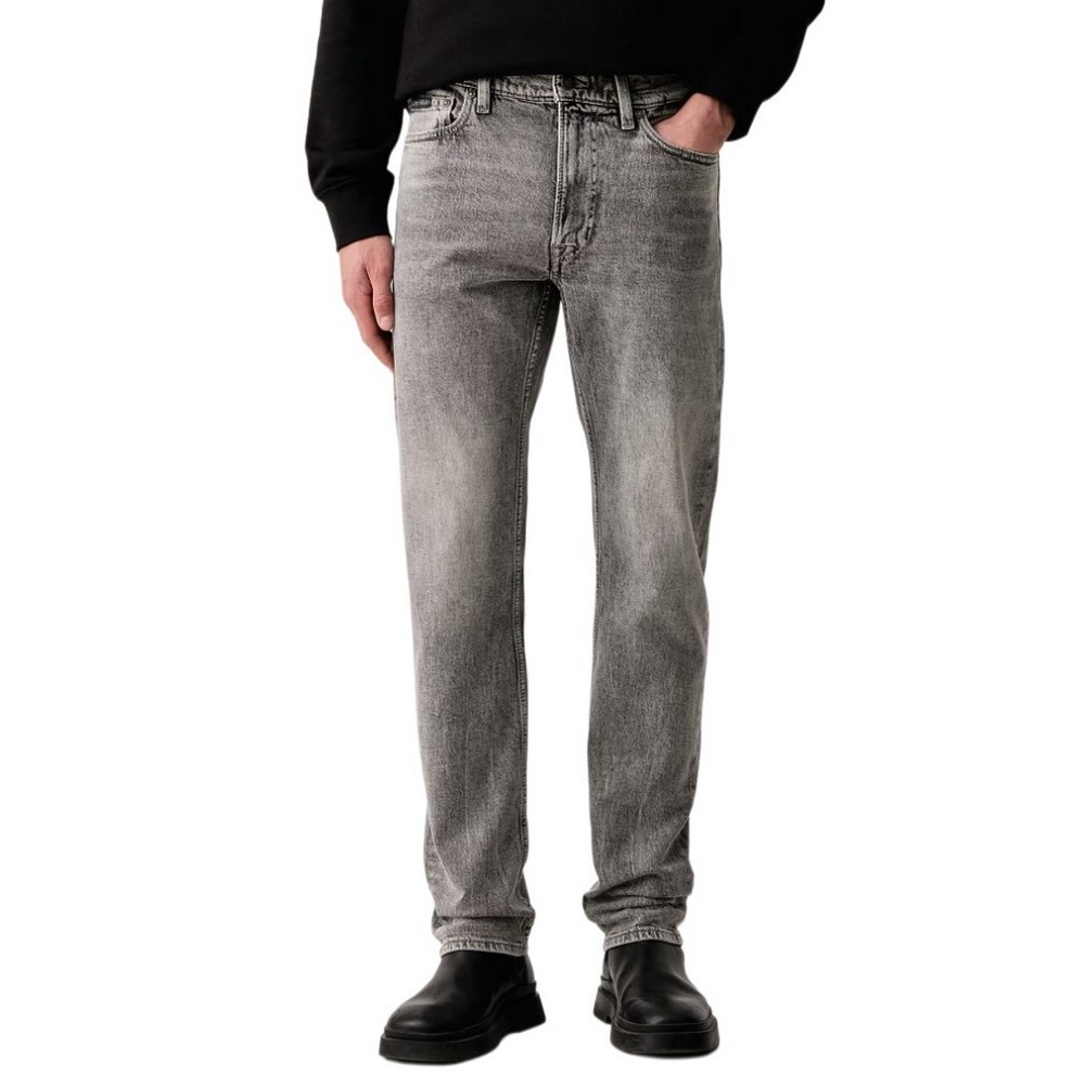 CALVIN KLEIN JEANS SLIM STRAIGHT SMOOTH GRANITE JEANS ΠΑΝΤΕΛΟΝΙ ΤΖΙΝ ΑΝΔΡΙΚΟ WASHED GREY