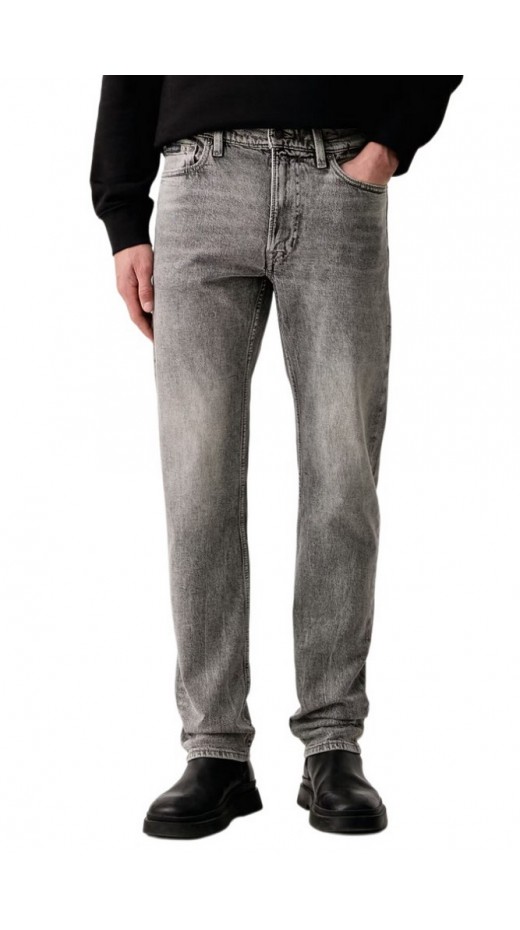 CALVIN KLEIN JEANS SLIM STRAIGHT SMOOTH GRANITE JEANS ΠΑΝΤΕΛΟΝΙ ΤΖΙΝ ΑΝΔΡΙΚΟ WASHED GREY