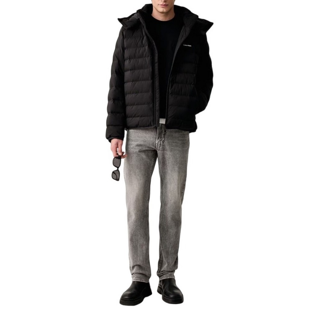 CALVIN KLEIN JEANS SLIM STRAIGHT SMOOTH GRANITE JEANS ΠΑΝΤΕΛΟΝΙ ΤΖΙΝ ΑΝΔΡΙΚΟ WASHED GREY