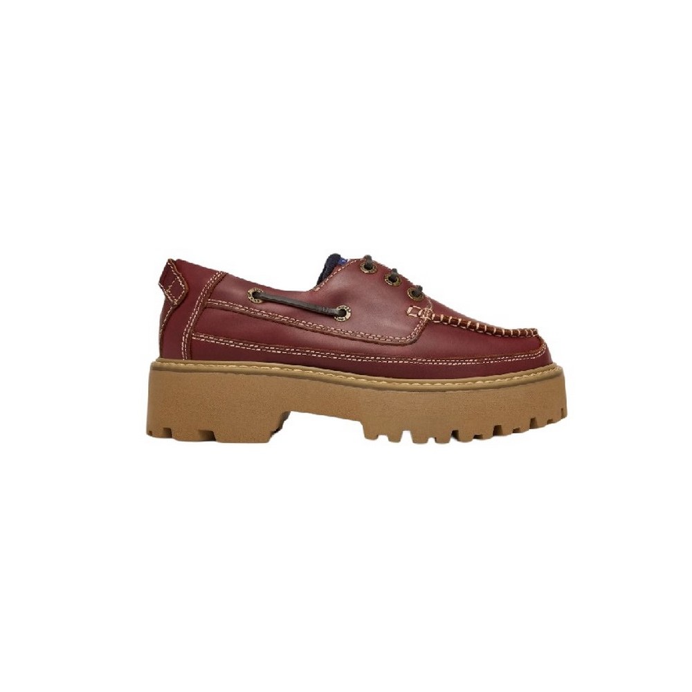 TOMMY JEANS ARCHIVE 01 BOAT SHOE LEATHER ΠΑΠΟΥΤΣΙ ΓΥΝΑΙΚΕΙΟ DARK BROWN