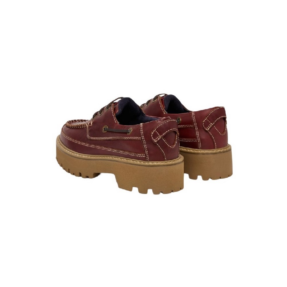 TOMMY JEANS ARCHIVE 01 BOAT SHOE LEATHER ΠΑΠΟΥΤΣΙ ΓΥΝΑΙΚΕΙΟ DARK BROWN