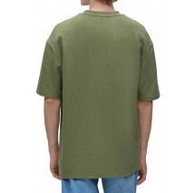 HUGO BOSS NUWAFFLE JERSEY T-SHIRT ΜΠΛΟΥΖΑ ΑΝΔΡΙΚΗ MILITARY GREEN