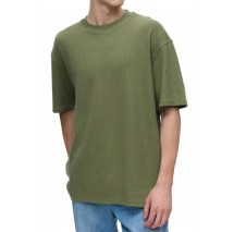 HUGO BOSS NUWAFFLE JERSEY T-SHIRT ΜΠΛΟΥΖΑ ΑΝΔΡΙΚΗ MILITARY GREEN