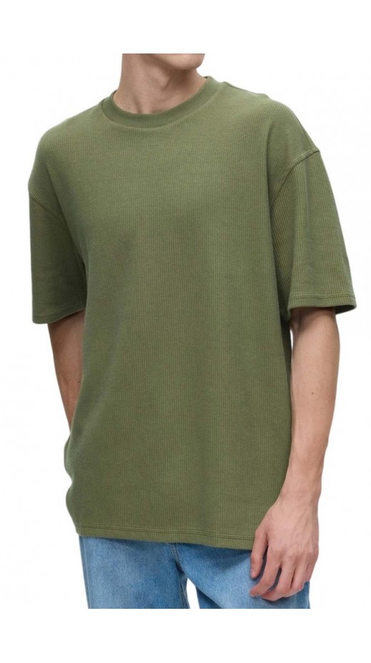 HUGO BOSS NUWAFFLE JERSEY T-SHIRT ΜΠΛΟΥΖΑ ΑΝΔΡΙΚΗ MILITARY GREEN