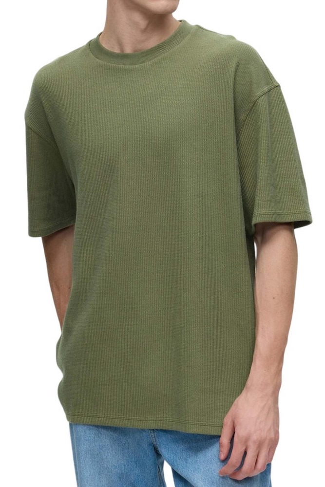HUGO BOSS NUWAFFLE JERSEY T-SHIRT ΜΠΛΟΥΖΑ ΑΝΔΡΙΚΗ MILITARY GREEN