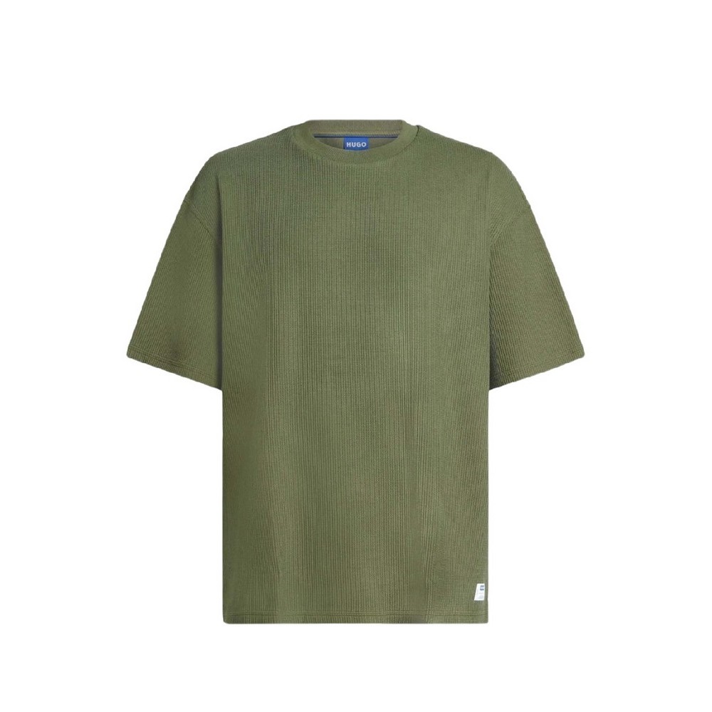 HUGO BOSS NUWAFFLE JERSEY T-SHIRT ΜΠΛΟΥΖΑ ΑΝΔΡΙΚΗ MILITARY GREEN