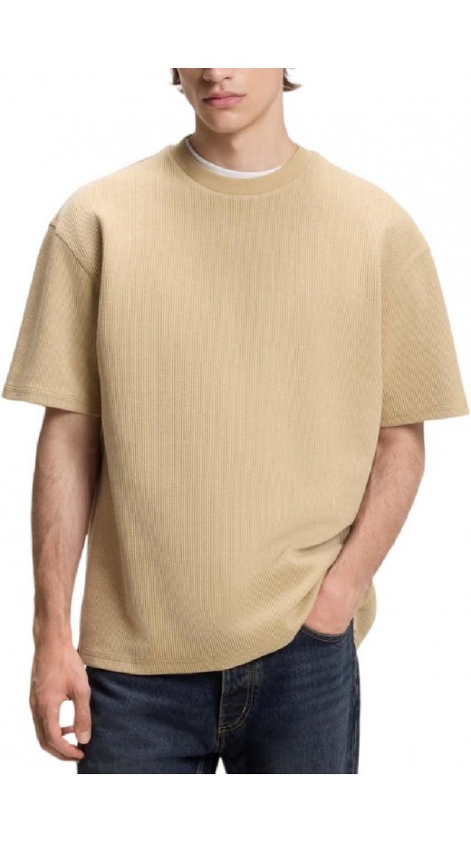 HUGO BOSS NUWAFFLE JERSEY T-SHIRT ΜΠΛΟΥΖΑ ΑΝΔΡΙΚΗ SAND