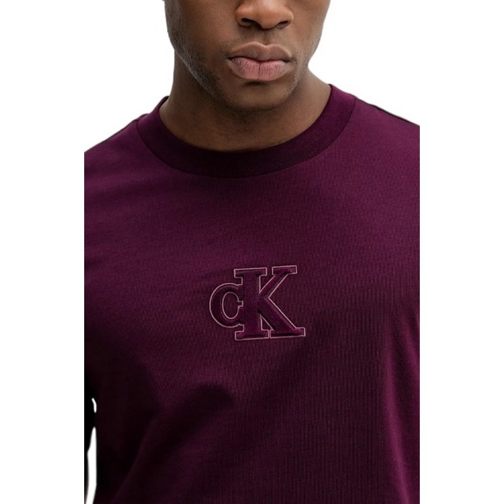 CALVIN KLEIN JEANS SS GIFT GIVING 20S EASY TEE T-SHIRT ΜΠΛΟΥΖΑ ΑΝΔΡΙΚΗ BORDEAUX
