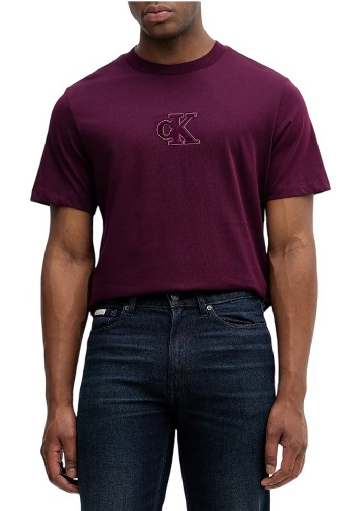 CALVIN KLEIN JEANS SS GIFT GIVING 20S EASY TEE T-SHIRT ΜΠΛΟΥΖΑ ΑΝΔΡΙΚΗ BORDEAUX