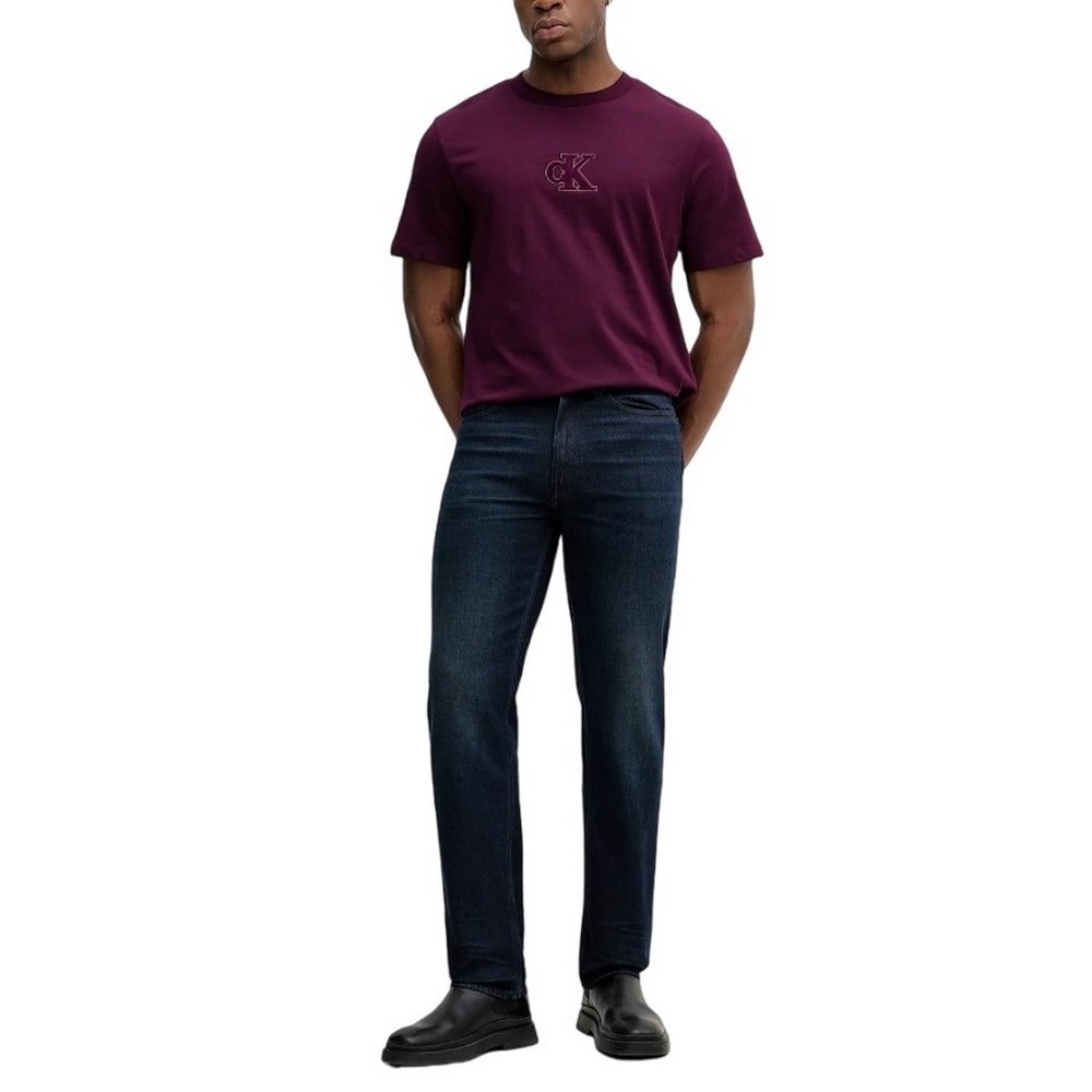 CALVIN KLEIN JEANS SS GIFT GIVING 20S EASY TEE T-SHIRT ΜΠΛΟΥΖΑ ΑΝΔΡΙΚΗ BORDEAUX