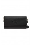 CALVIN KLEIN JEANS SCULPTED LONG FOLD STRAP DEBOSS ΠΟΡΤΟΦΟΛΙ ΓΥΝΑΙΚΕΙΟ BLACK