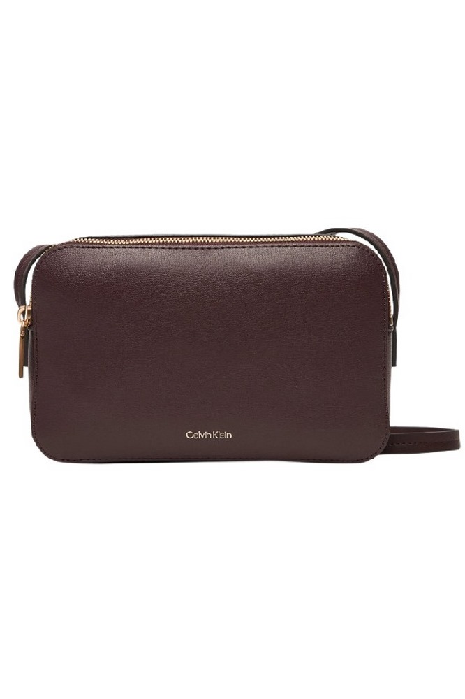 CALVIN KLEIN FOIL LOGO ELONGATED CAMERA BAG ΤΣΑΝΤΑ ΓΥΝΑΙΚΕΙΑ BORDEAUX