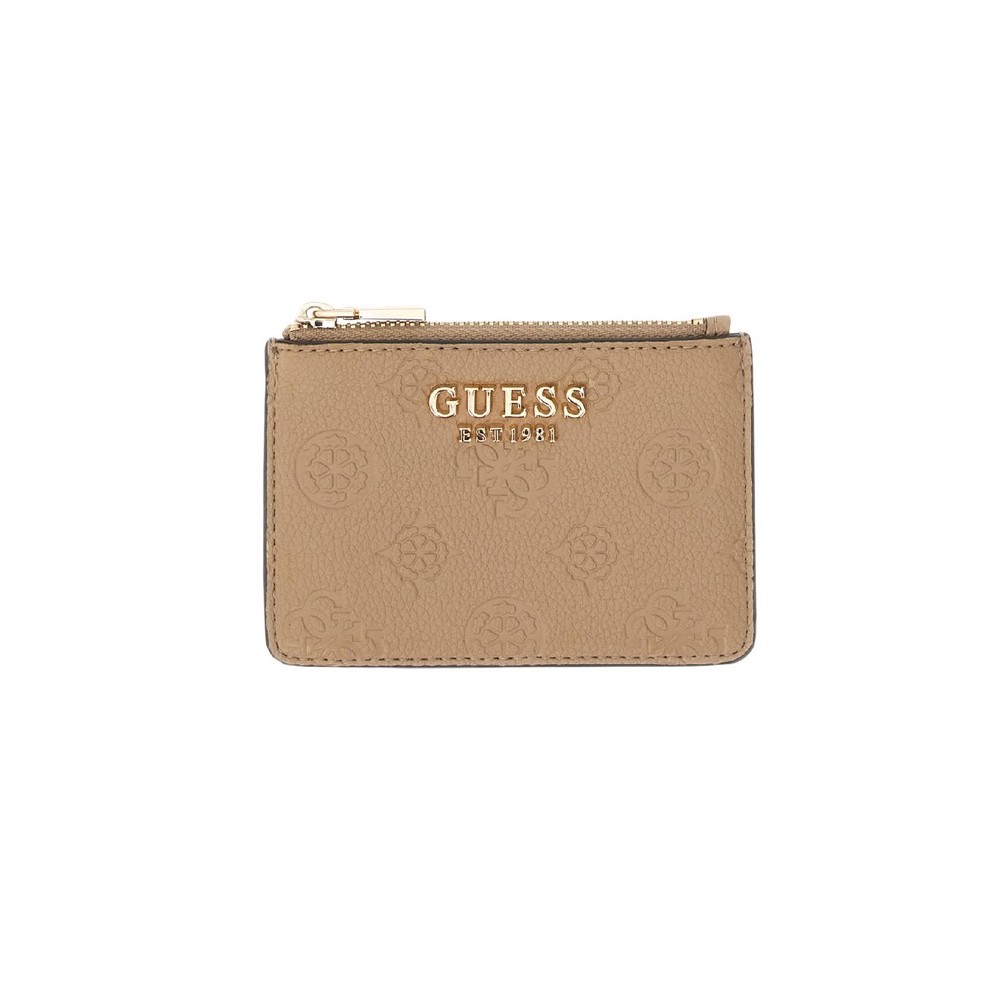 GUESS ELLA LOGO SLG CREDIT CARD CASE ΠΟΡΤΟΦΟΛΙ ΓΥΝΑΙΚΕΙΟ BEIGE