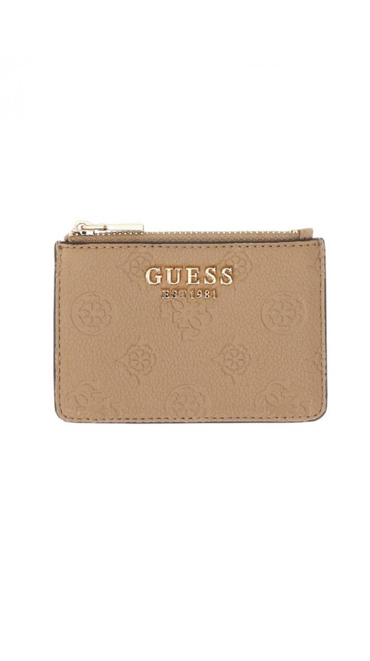GUESS ELLA LOGO SLG CREDIT CARD CASE ΠΟΡΤΟΦΟΛΙ ΓΥΝΑΙΚΕΙΟ BEIGE