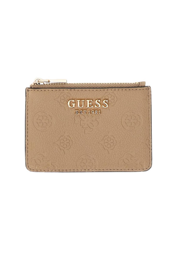 GUESS ELLA LOGO SLG CREDIT CARD CASE ΠΟΡΤΟΦΟΛΙ ΓΥΝΑΙΚΕΙΟ BEIGE