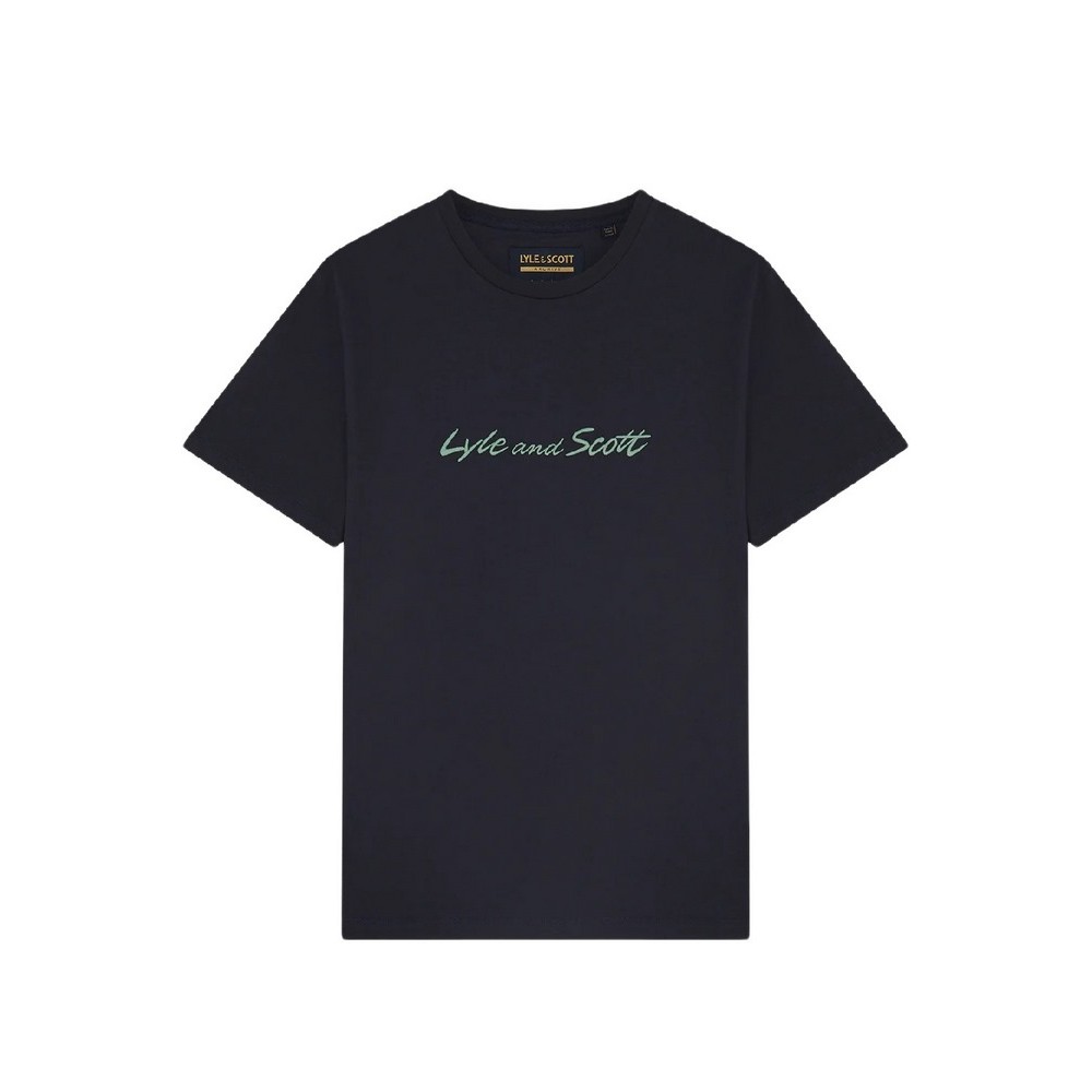 LYLE AND SCOTT VINTAGE SCRIPT EMBROIDERY T-SHIRT ΜΠΛΟΥΖΑ ΑΝΔΡΙΚΟ NAVY