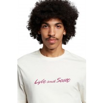 LYLE AND SCOTT VINTAGE SCRIPT EMBROIDERY T-SHIRT ΜΠΛΟΥΖΑ ΑΝΔΡΙΚΟ ECRU