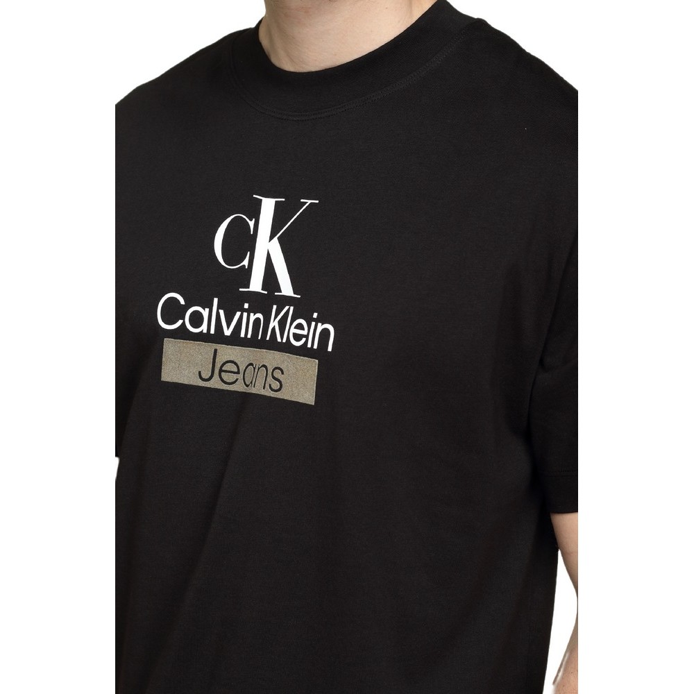 CALVIN KLEIN STACKED ARCHIVAL TEE T-SHIRT ΑΝΔΡΙΚΟ BLACK