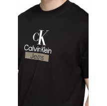 CALVIN KLEIN STACKED ARCHIVAL TEE T-SHIRT ΑΝΔΡΙΚΟ BLACK