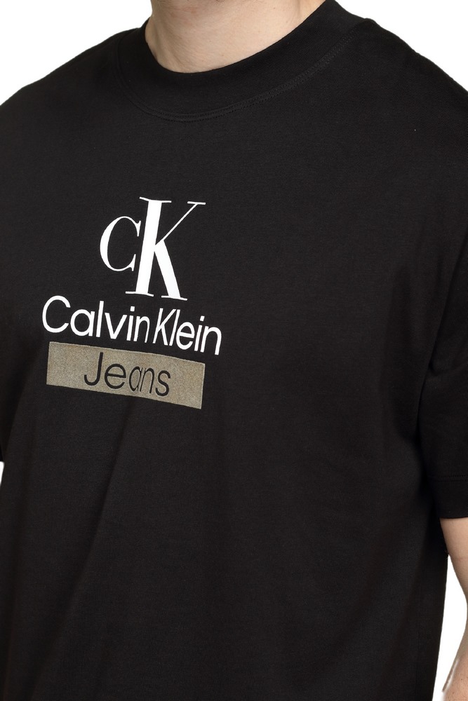 CALVIN KLEIN STACKED ARCHIVAL TEE T-SHIRT ΑΝΔΡΙΚΟ BLACK