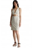 CALVIN KLEIN JEANS OPEN BACK STRAP UTILITY DRESS ΦΟΡΕΜΑ ΓΥΝΑΙΚΕΙΟ BEIGE