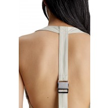 CALVIN KLEIN JEANS OPEN BACK STRAP UTILITY DRESS ΦΟΡΕΜΑ ΓΥΝΑΙΚΕΙΟ BEIGE