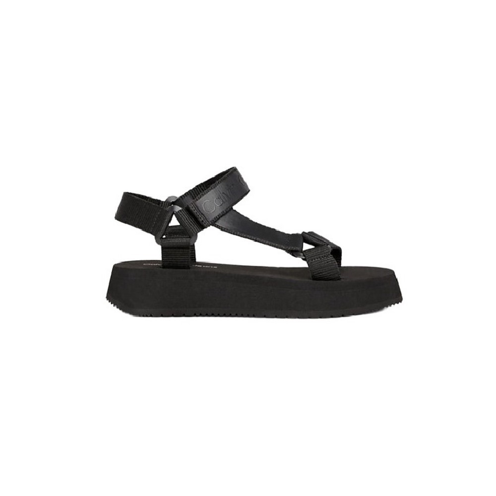 CALVIN KLEIN JEANS SANDAL VELCRO WEBBING ΠΕΔΙΛΟ ΓΥΝΑΙΚΕΙΟ BLACK