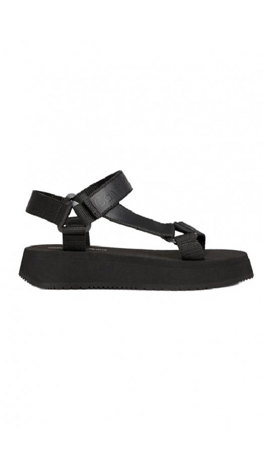 CALVIN KLEIN JEANS SANDAL VELCRO WEBBING ΠΕΔΙΛΟ ΓΥΝΑΙΚΕΙΟ BLACK