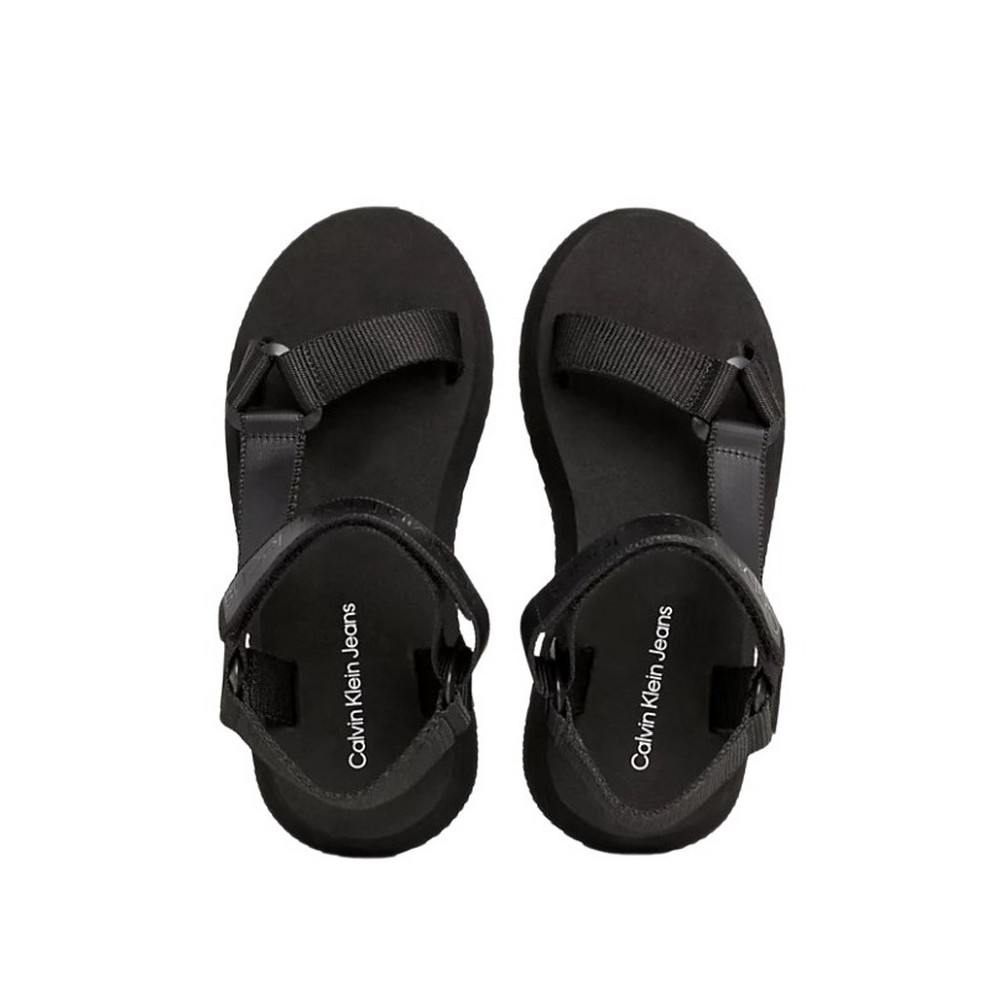 CALVIN KLEIN JEANS SANDAL VELCRO WEBBING ΠΕΔΙΛΟ ΓΥΝΑΙΚΕΙΟ BLACK