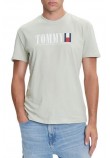 TOMMY JEANS REG TOMMY DNA FLAG TEE T-SHIRT ΜΠΛΟΥΖΑ ΑΝΔΡΙΚΗ MINT