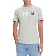 TOMMY JEANS REG TOMMY DNA FLAG TEE T-SHIRT ΜΠΛΟΥΖΑ ΑΝΔΡΙΚΗ MINT