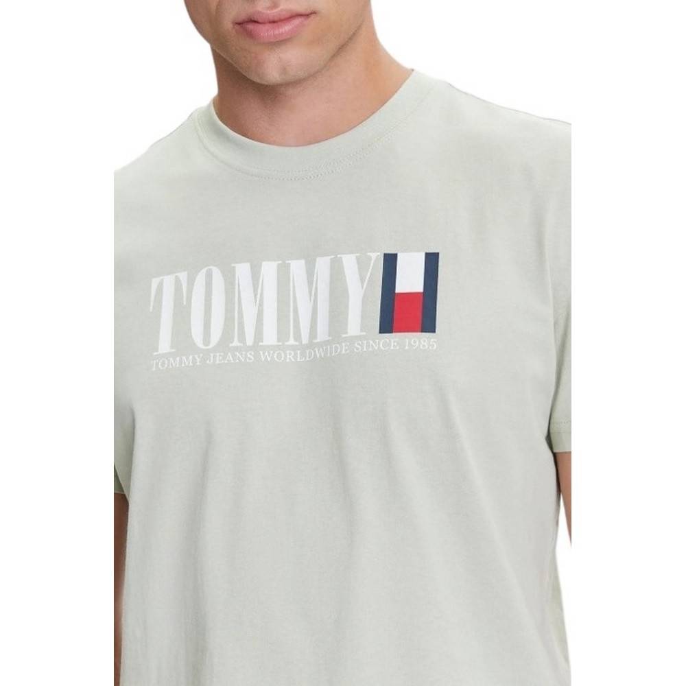 TOMMY JEANS REG TOMMY DNA FLAG TEE T-SHIRT ΜΠΛΟΥΖΑ ΑΝΔΡΙΚΗ MINT