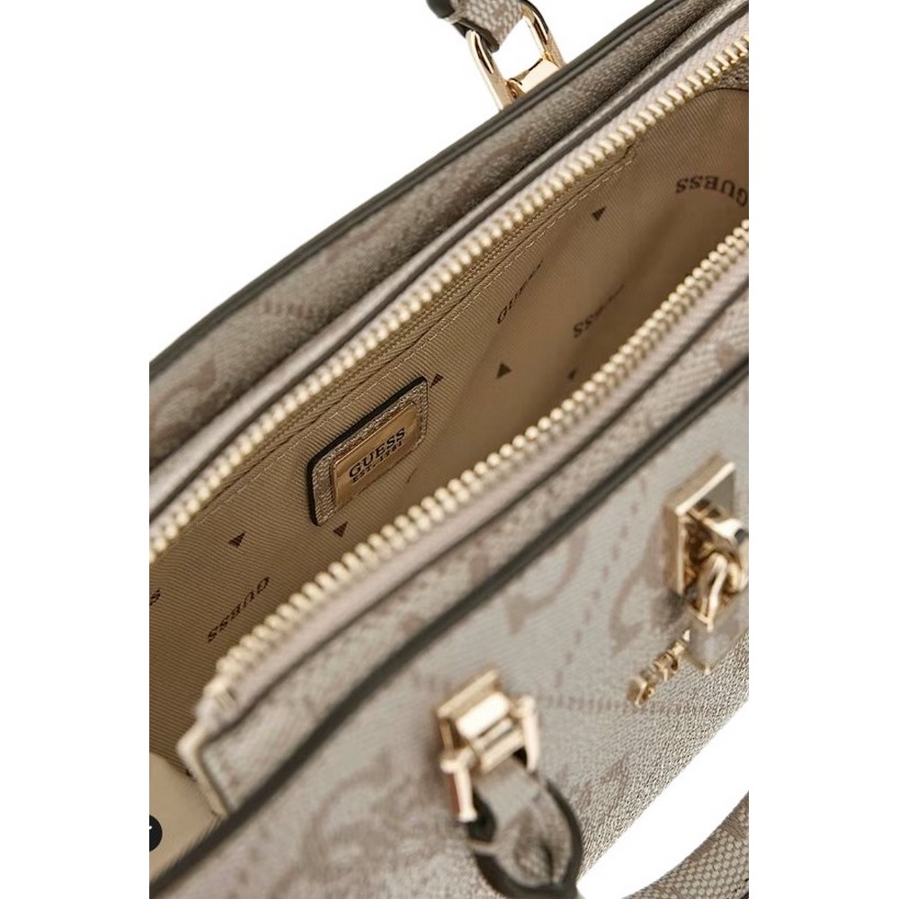 GUESS QUEENSLAND MINI SATCHEL ΤΣΑΝΤΑ ΓΥΝΑΙΚΕΙΑ DOVE