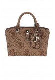 GUESS QUEENSLAND MINI SATCHEL ΤΣΑΝΤΑ ΓΥΝΑΙΚΕΙΑ LATTE