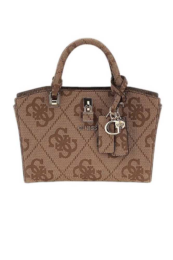 GUESS QUEENSLAND MINI SATCHEL ΤΣΑΝΤΑ ΓΥΝΑΙΚΕΙΑ LATTE