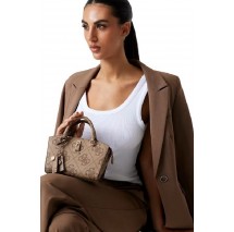 GUESS QUEENSLAND MINI SATCHEL ΤΣΑΝΤΑ ΓΥΝΑΙΚΕΙΑ LATTE