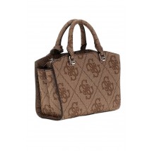 GUESS QUEENSLAND MINI SATCHEL ΤΣΑΝΤΑ ΓΥΝΑΙΚΕΙΑ LATTE