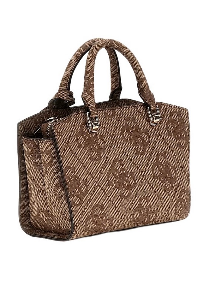 GUESS QUEENSLAND MINI SATCHEL ΤΣΑΝΤΑ ΓΥΝΑΙΚΕΙΑ LATTE