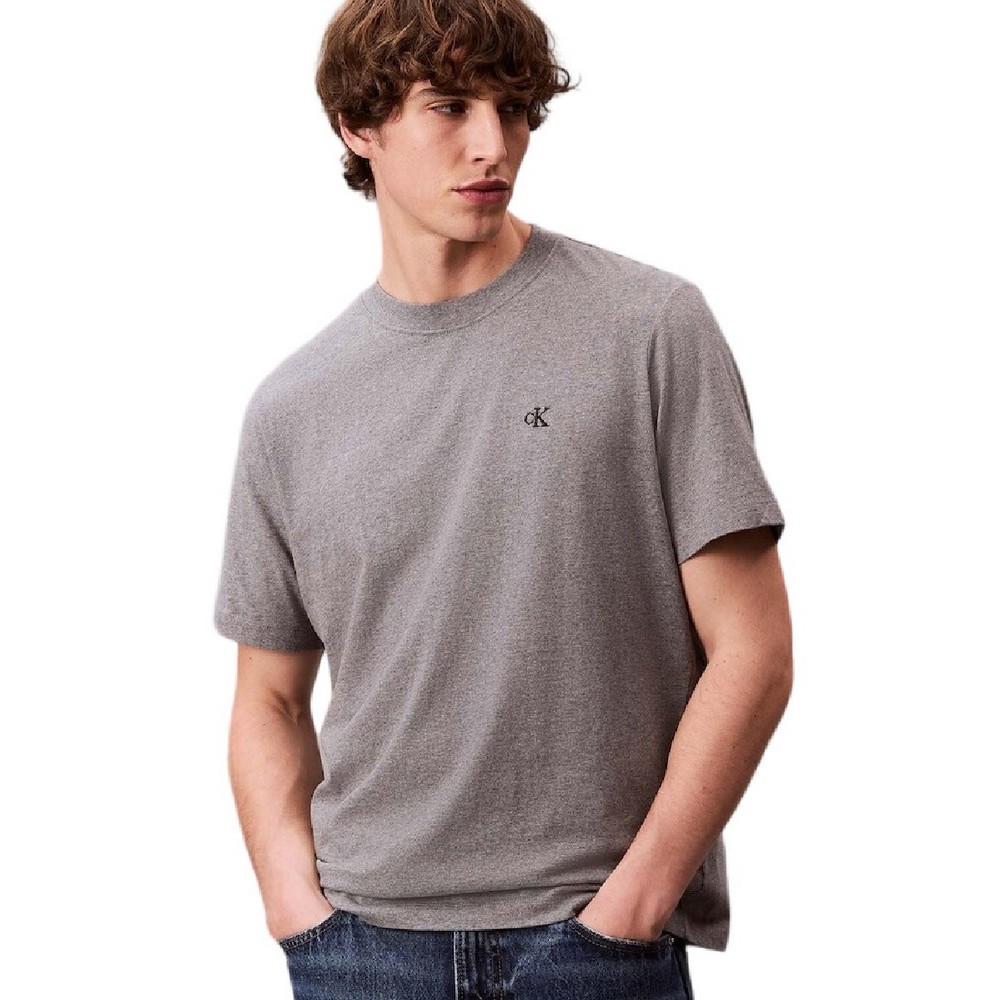 CALVIN KLEIN JEANS MONOGRAM 20S EASY T-SHIRT ΜΠΛΟΥΖΑ ΑΝΔΡΙΚΗ GREY