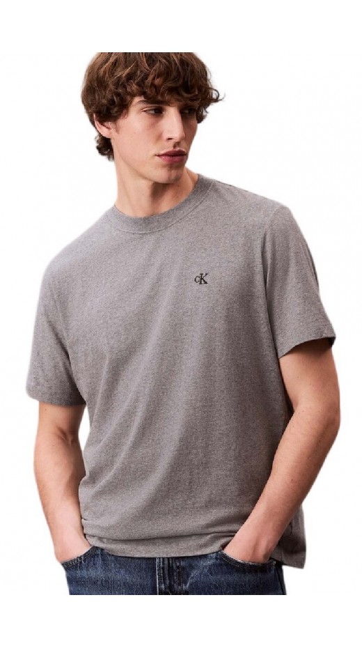 CALVIN KLEIN JEANS MONOGRAM 20S EASY T-SHIRT ΜΠΛΟΥΖΑ ΑΝΔΡΙΚΗ GREY