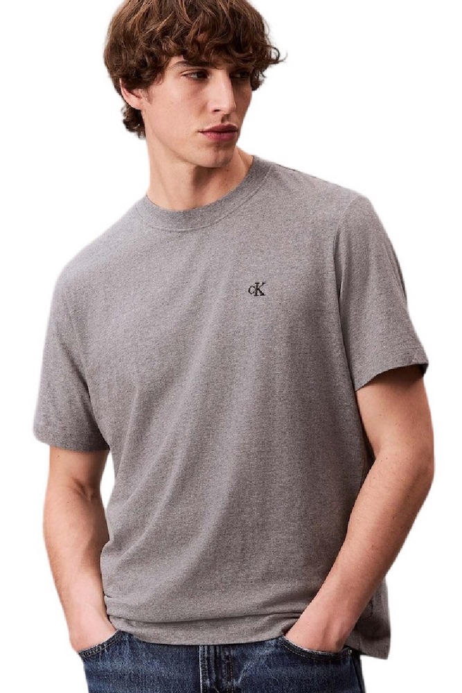 CALVIN KLEIN JEANS MONOGRAM 20S EASY T-SHIRT ΜΠΛΟΥΖΑ ΑΝΔΡΙΚΗ GREY